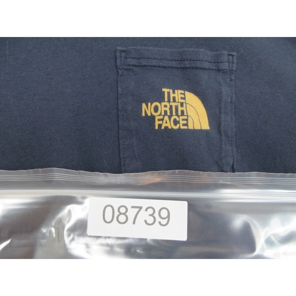 The North Face‎ Shirt Mens M Blue Cotton Logo Graphic Pocket Gorpcore Outdoor
